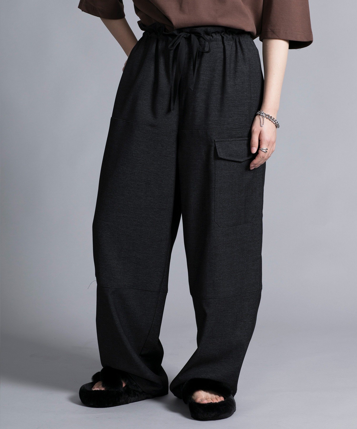 【aimoha neo】 MK-1 TRACK TROUSERS アイモハ パンツ その他のパンツ ブラック ブラウン