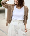 【SALE/30%OFF】VERMEIL par iena ICE Feel Cotton Knit Vネックカーディガン ヴェルメイユ パー イエナ トップス カーディガン ブラウン ブラック【送料無料】