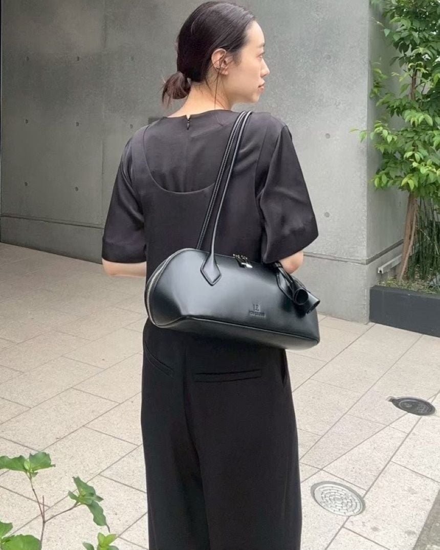 LE CIEL BLEU サテンレイヤードトップ / Satin Layered Top ルシェルブルー トップス シャツ・ブラウス ブラック ホワイト