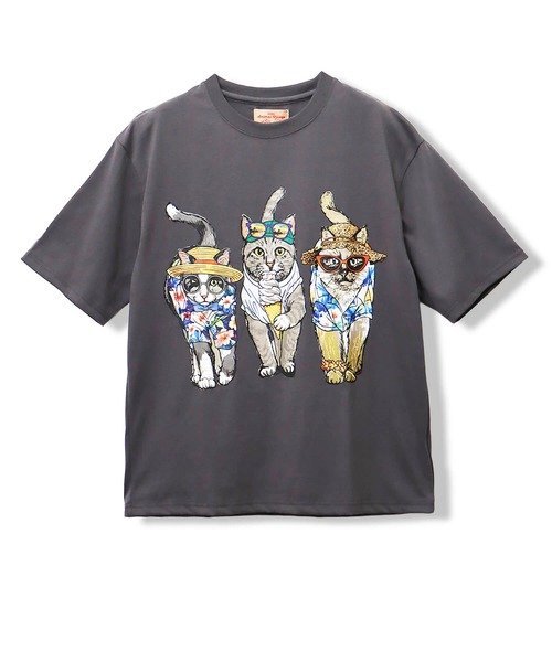 CORISCOアロハアニマル柄TEE(MENS/WOMENS) サンコーバザール トップス カットソー・Tシャツ