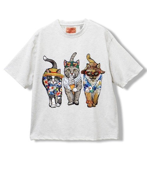 CORISCOアロハアニマル柄TEE(MENS/WOMENS) サンコーバザール トップス カットソー・Tシャツ