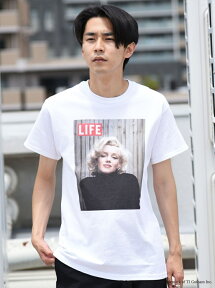 【SALE／40%OFF】SHIPS SHIPS: LIFE MAGAZINE フォトプリント Tシャツ シップス カットソー Tシャツ ホワイト ブラック【送料無料】