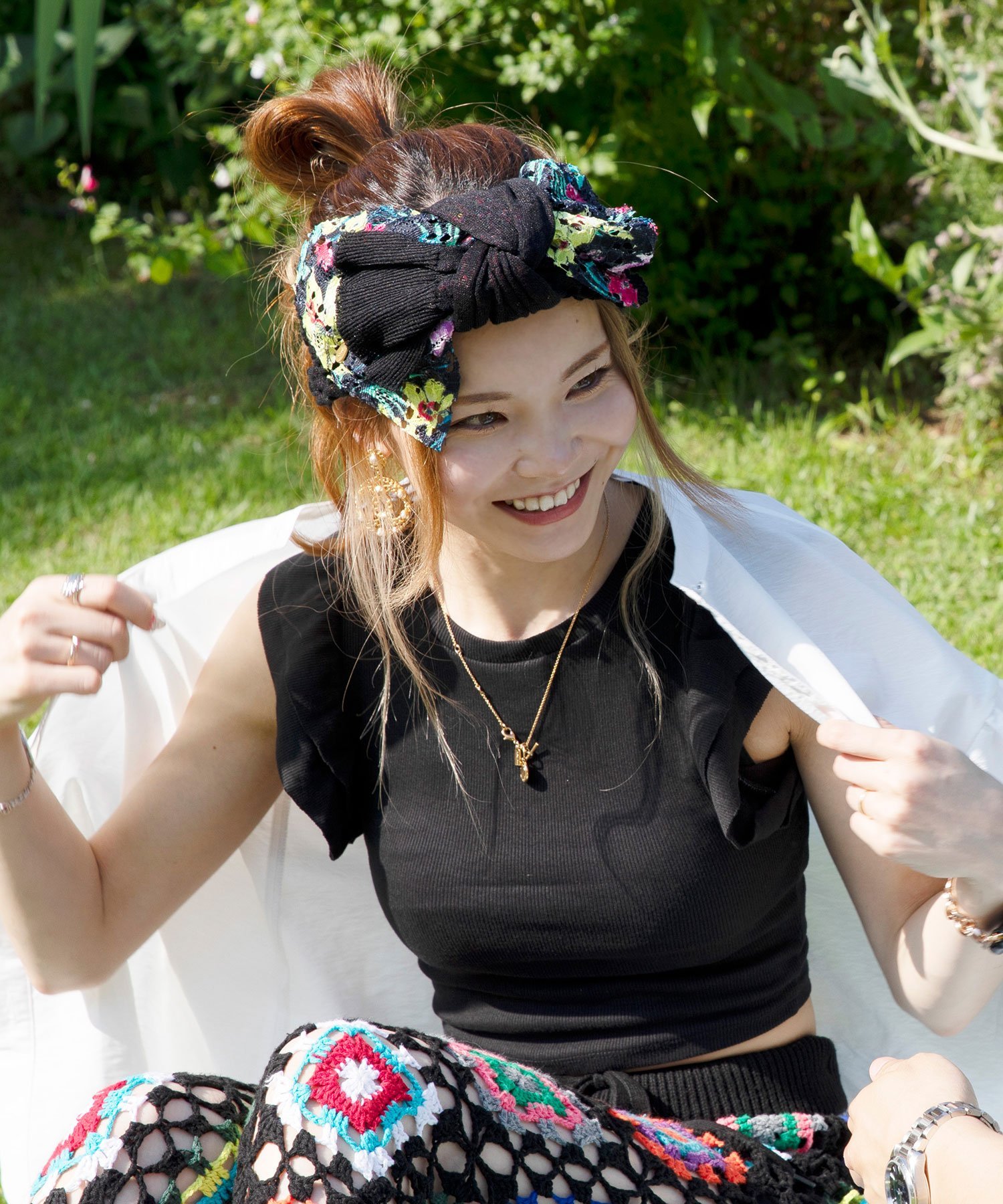 【SALE／40%OFF】CA4LA SPACE2 カシラ ヘアアクセサリー カチューシャ・ヘアバンド ブラック ベージュ【送料無料】のサムネイル