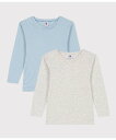 【SALE／20%OFF】PETIT BATEAU 長袖Tシャツ2枚組 プチバトー インナー・ルームウェア その他のインナー・ルームウェア【送料無料】