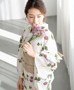 【SALE/50%OFF】SOUBIEN 浴衣2点セット レディース (浴衣+帯) ソウビエン 着物・浴衣・和装小物 浴衣 ホワイト ベージュ【送料無料】