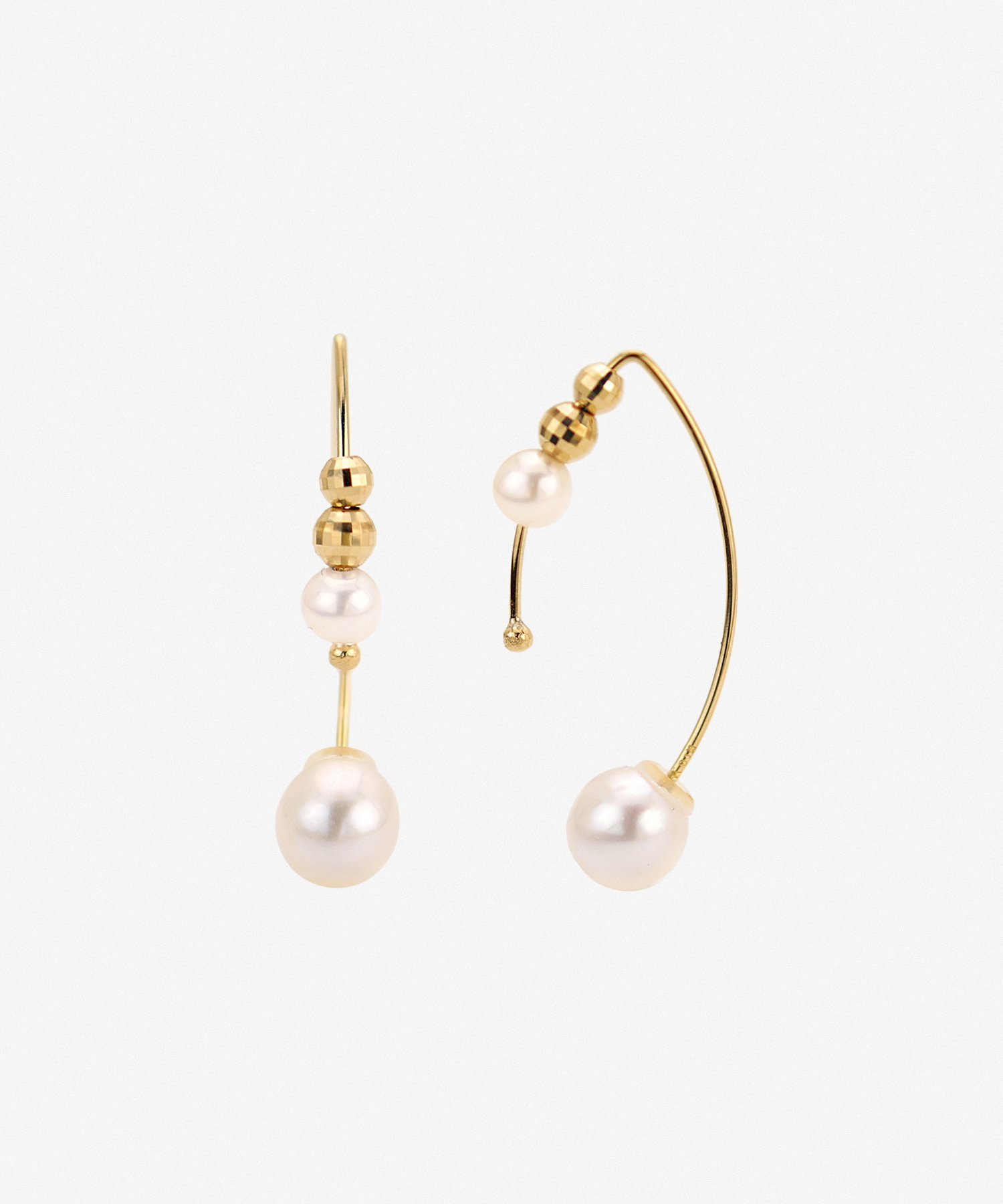 WISP JEWELRY K10YGパールキャッチピアス(FPRWP22664) ウィスプジュエリー アクセサリー・腕時計 ピアス ホワイト イエロー【送料無料】