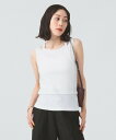 Ray BEAMS Wストラップ テレコ タンクトップ ビームス ウイメン トップス カットソー・Tシャツ ブルー ホワイト【送料無料】