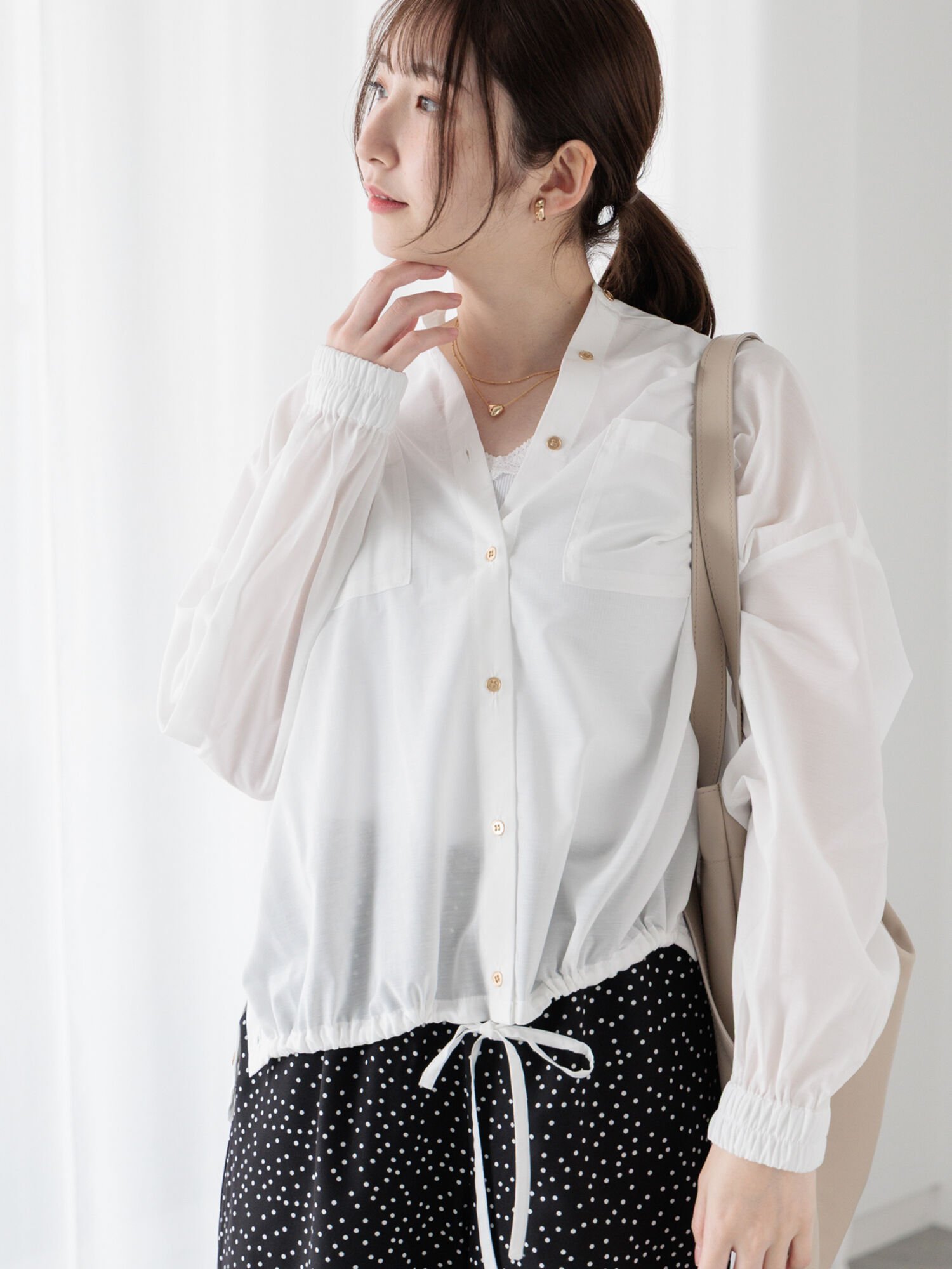 【SALE／40%OFF】Te chichi TERRASSE メタルボタンドロストシャツ《2025spring catalog item》 テチチ ..