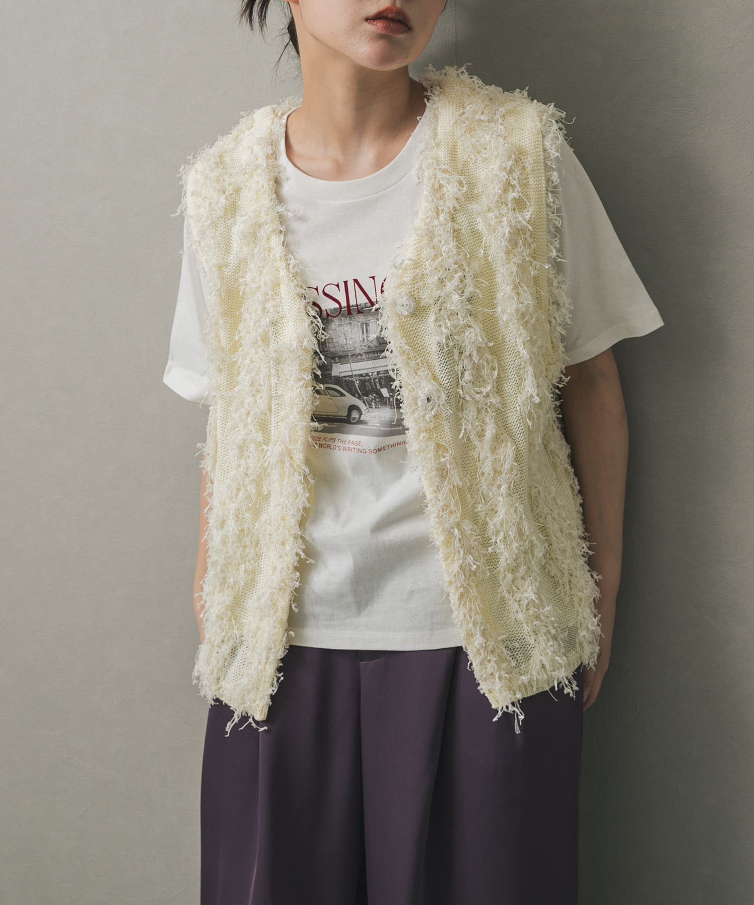 【SALE／27%OFF】SENSE OF PLACE コードチュールフリンジベスト センス オブ プレイス トップス ベスト..