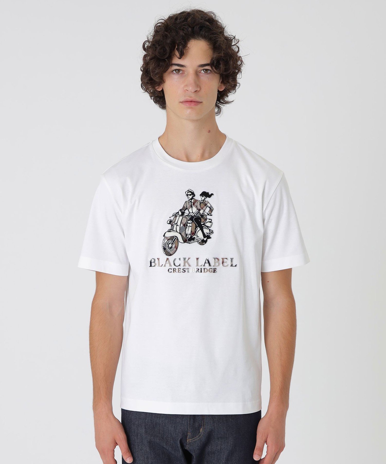 BLACK LABEL CRESTBRIDGE ハブラシスクーターTシャツ ブルーレーベル / ブラックレーベル・クレストブ..