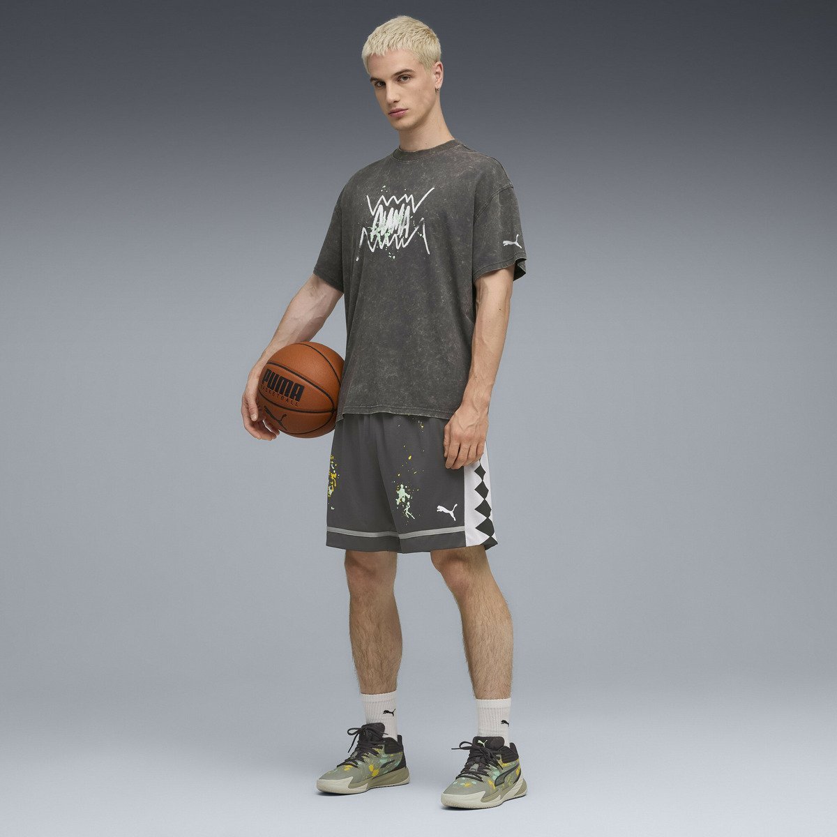 【SALE／30%OFF】PUMA ユニセックス バスケットボール ポインツ イン ザ ペイント 半袖 Tシャツ プーマ トップス カットソー・Tシャツ グレー【送料無料】