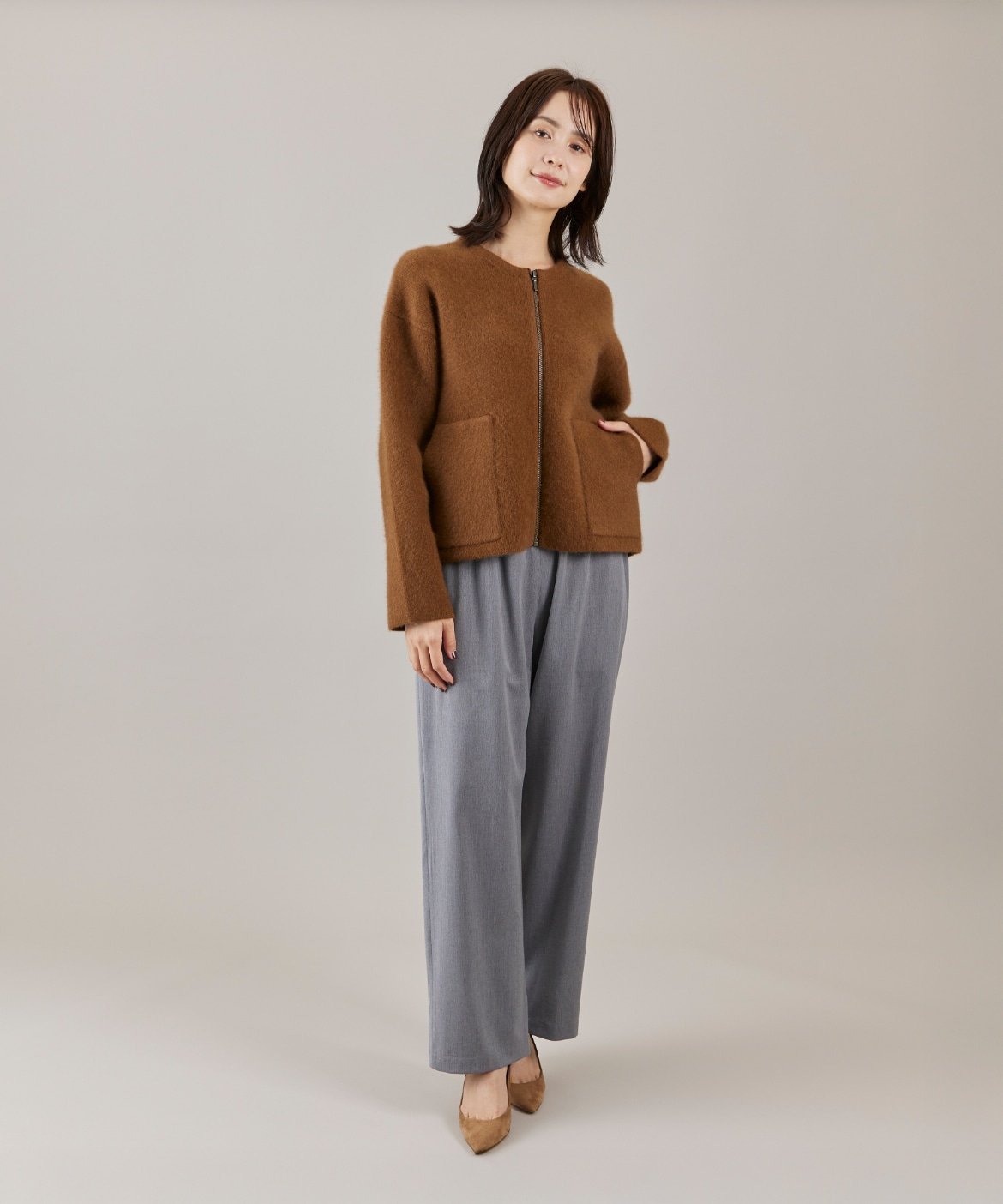 Le Souk イージーパンツ イネド パンツ スラックス・ドレスパンツ グレー