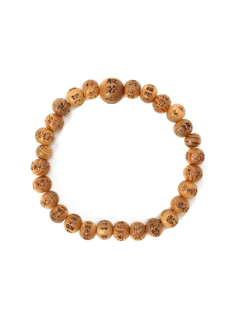 BEAMS JAPAN 中郷 / 般若心経 シリコン ブレスレット 屋久杉 7mm ビームス ジャパン アクセサリー・腕時計 ネックレス【送料無料】