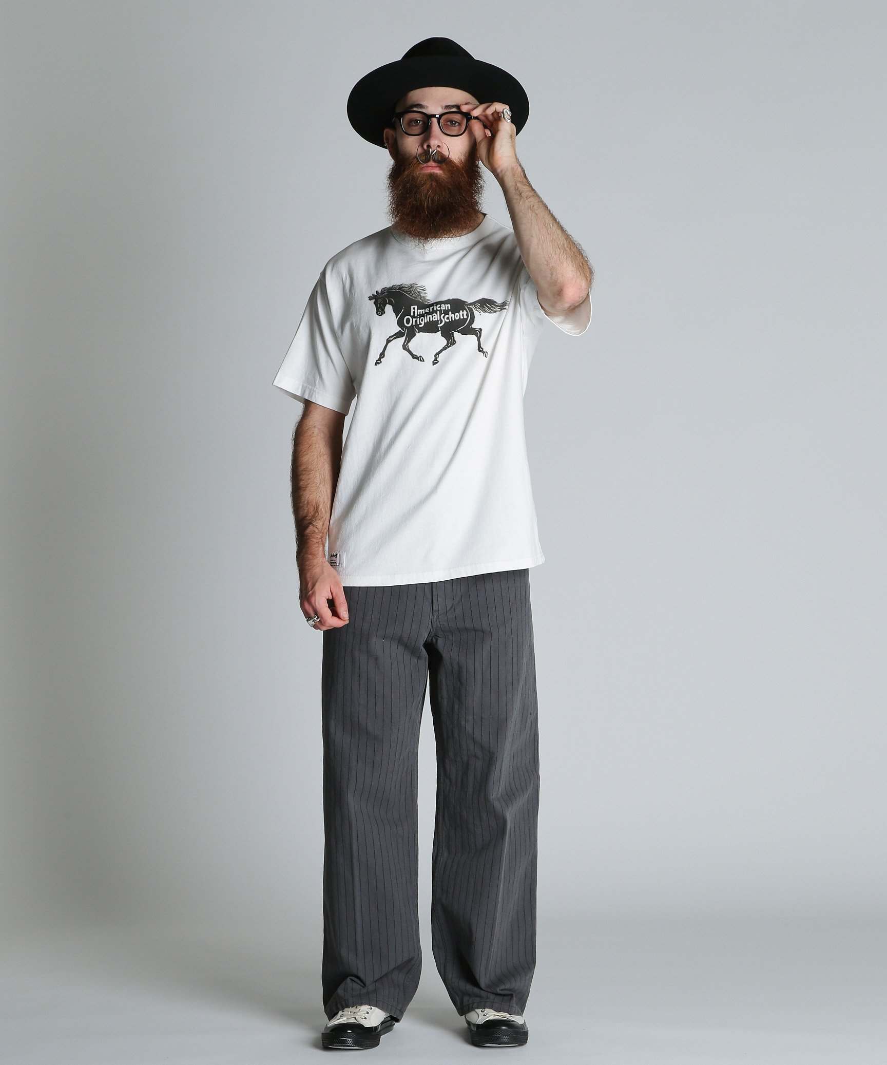 STRIPE FRISCO PANTS/ストライプ フリスコパンツ ショット パンツ その他のパンツ グレー