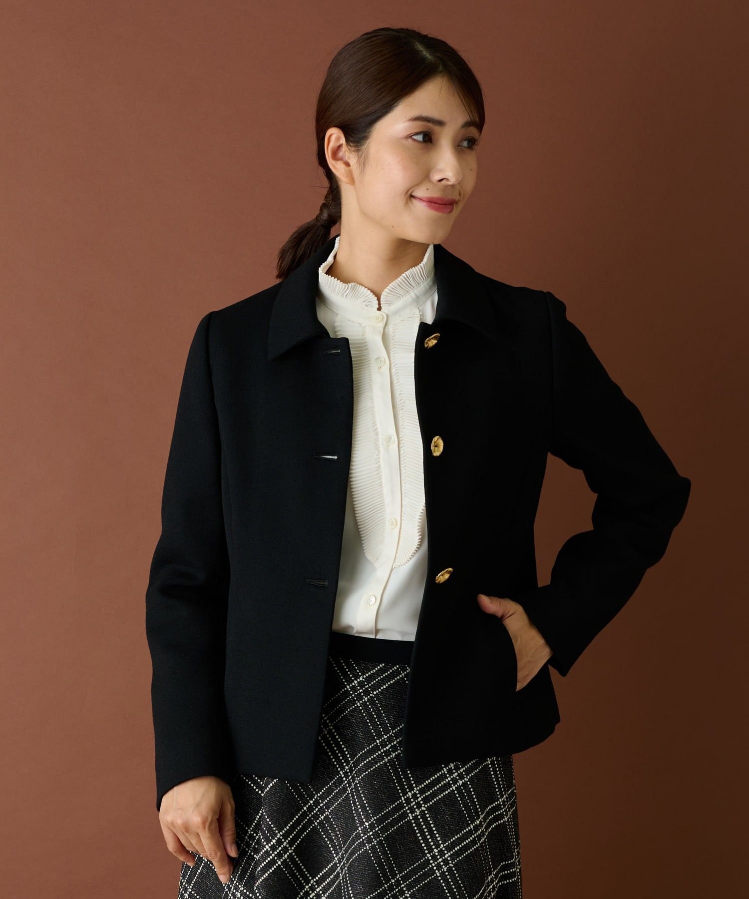 Leilian ジャケット【ROCHAS Premiere】 レリアン ジャケット・アウター テーラードジャケット・ブレザー ブラック