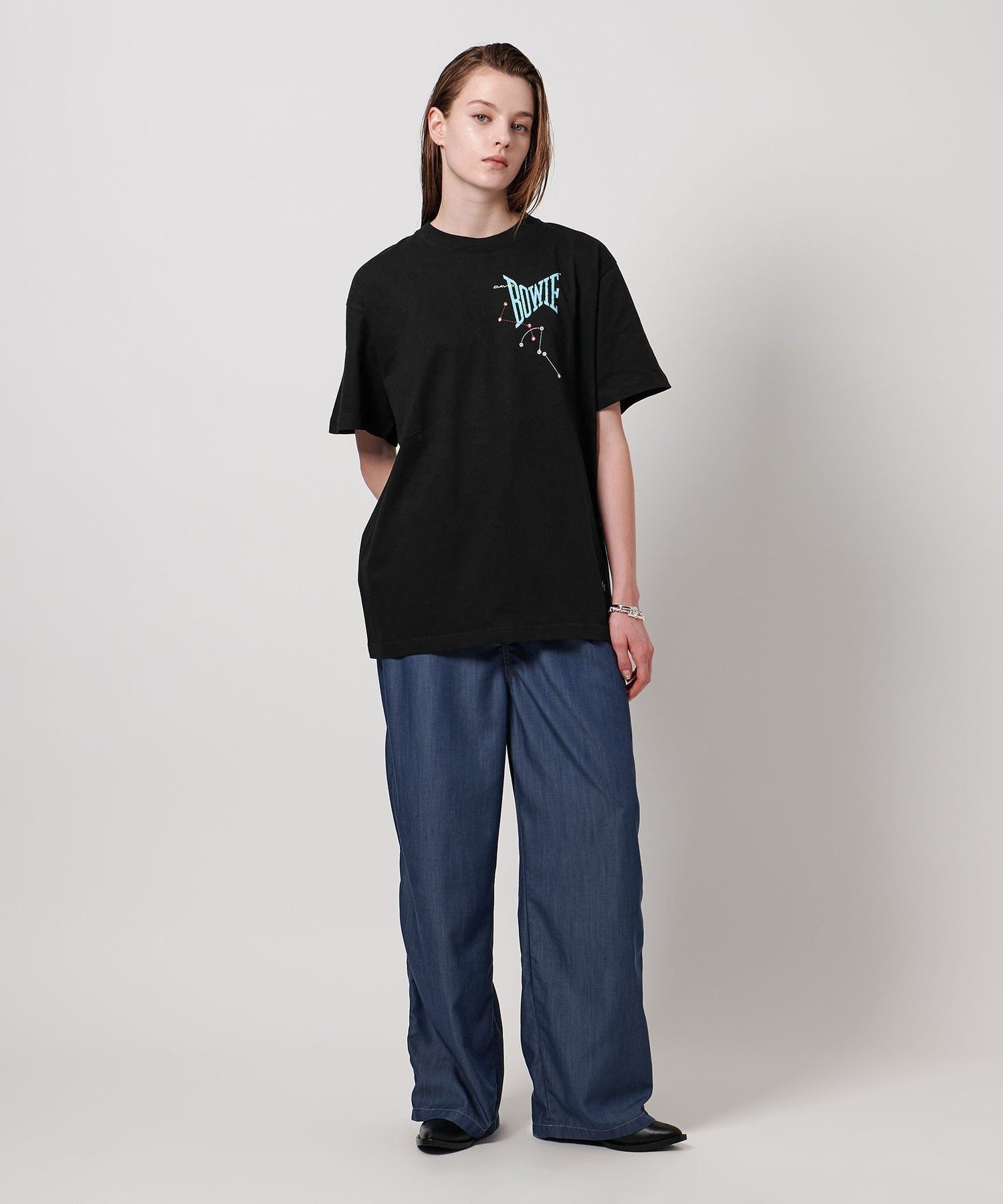 ＜ASTRAET＞D/BOWIE 83TOUR2 プリントTシャツ ユナイテッドアローズ アウトレット トップス カットソー・Tシャツ ブラック