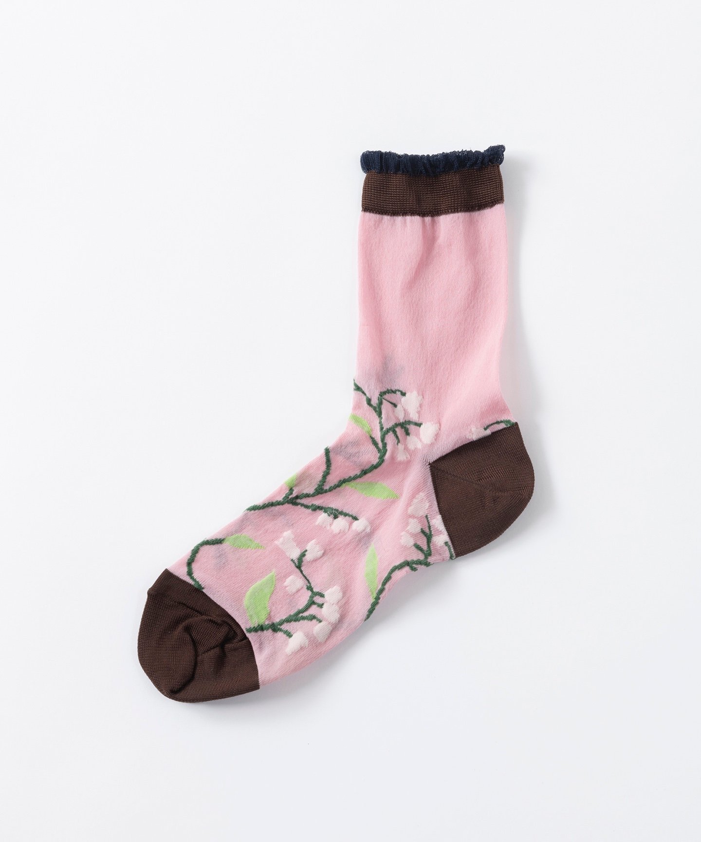 TRICOTE LILY-OF-THE-VALLEY BI-COLOR SOCKS トリコテ 靴下・レッグウェア 靴下 ピンク グレー