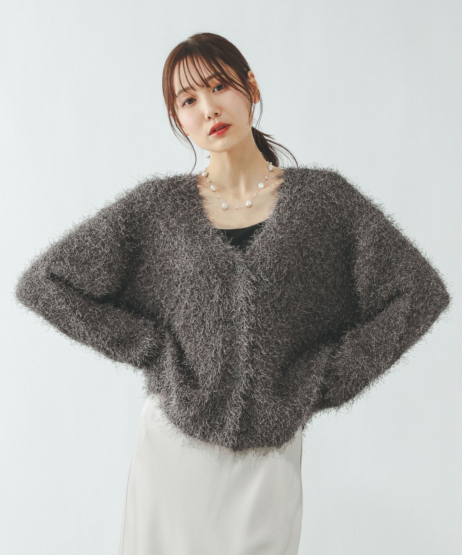 【SALE／55%OFF】GLOBAL WORK シャギーカーディガン/638405 グローバルワーク トップス カーディガン グレー stylife-15514957 Rakuten Fashion サンプル画像3