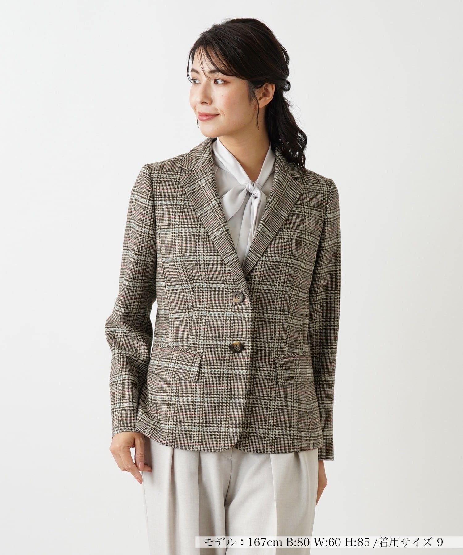 Leilian ブレザー【ROCHAS Premiere】 レリアン ジャケット・アウター テーラードジャケット・ブレザー ブラウン