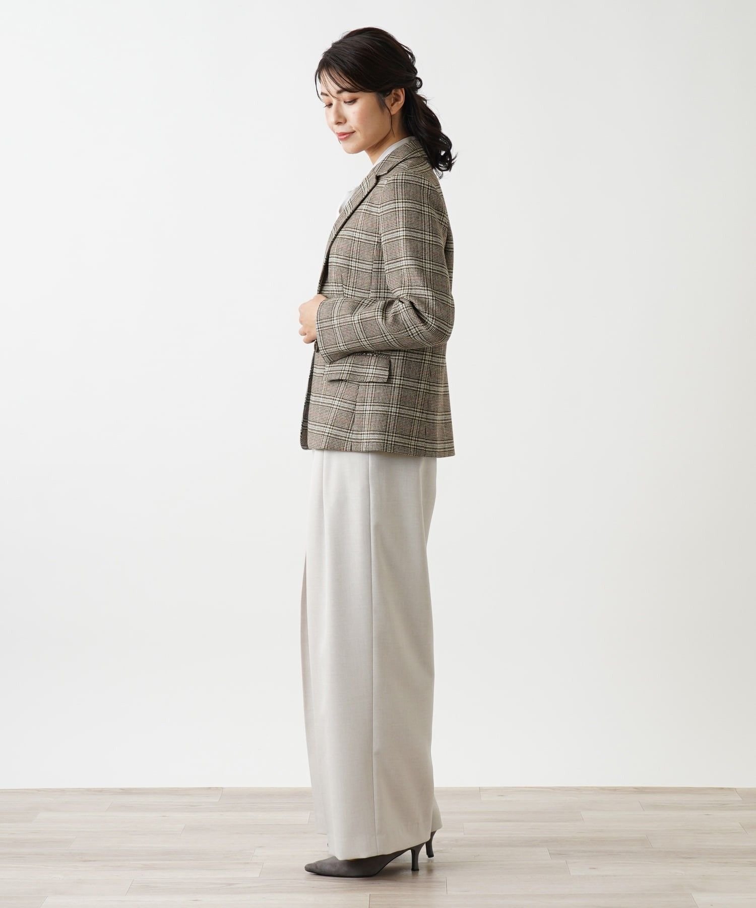 Leilian ブレザー【ROCHAS Premiere】 レリアン ジャケット・アウター テーラードジャケット・ブレザー ブラウン