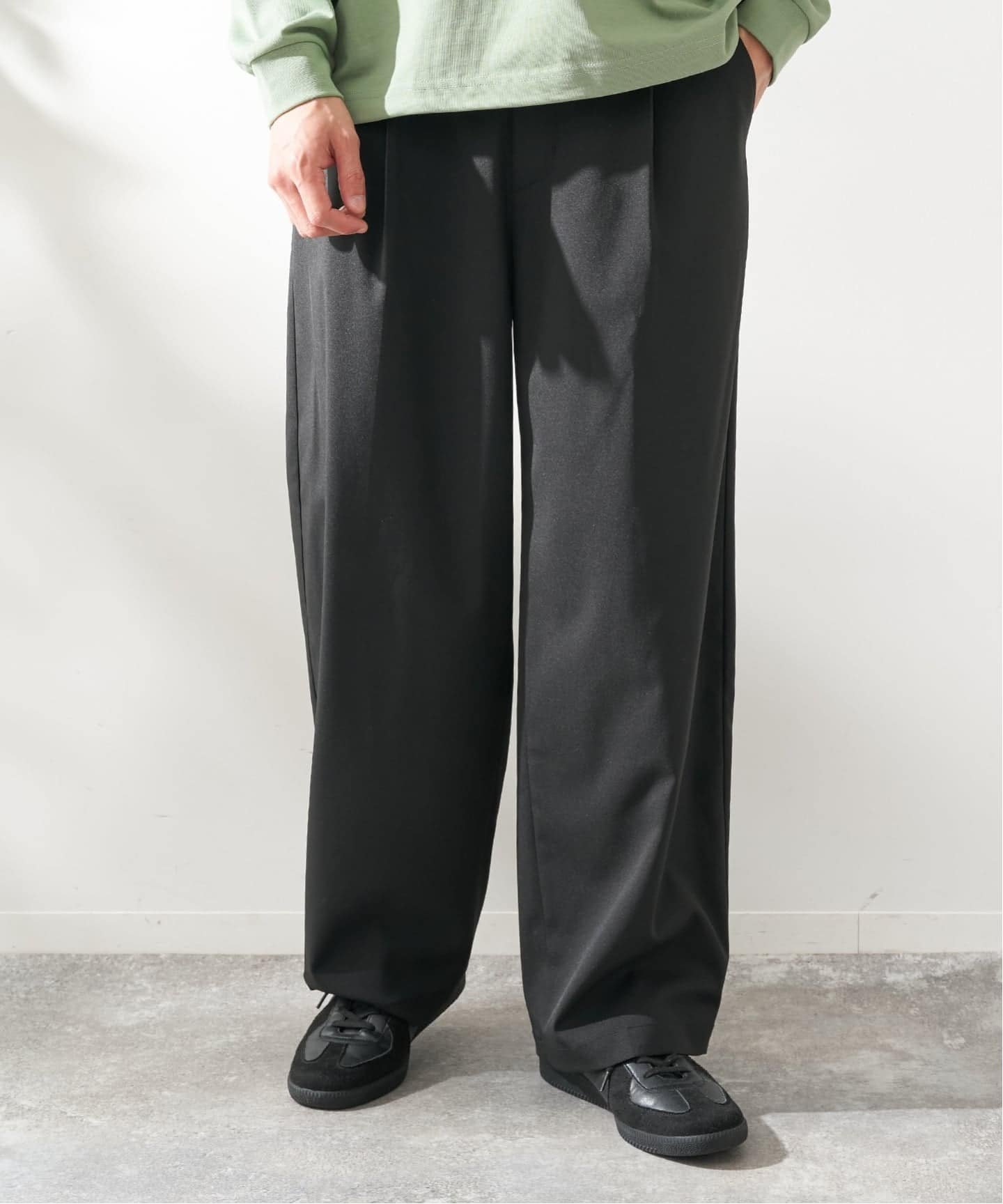 【SALE／30%OFF】B.C STOCK ドライウールライクバレルトラウザー ベーセーストック パンツ その他のパンツ ブラック ネイビー グレー【送料無料】