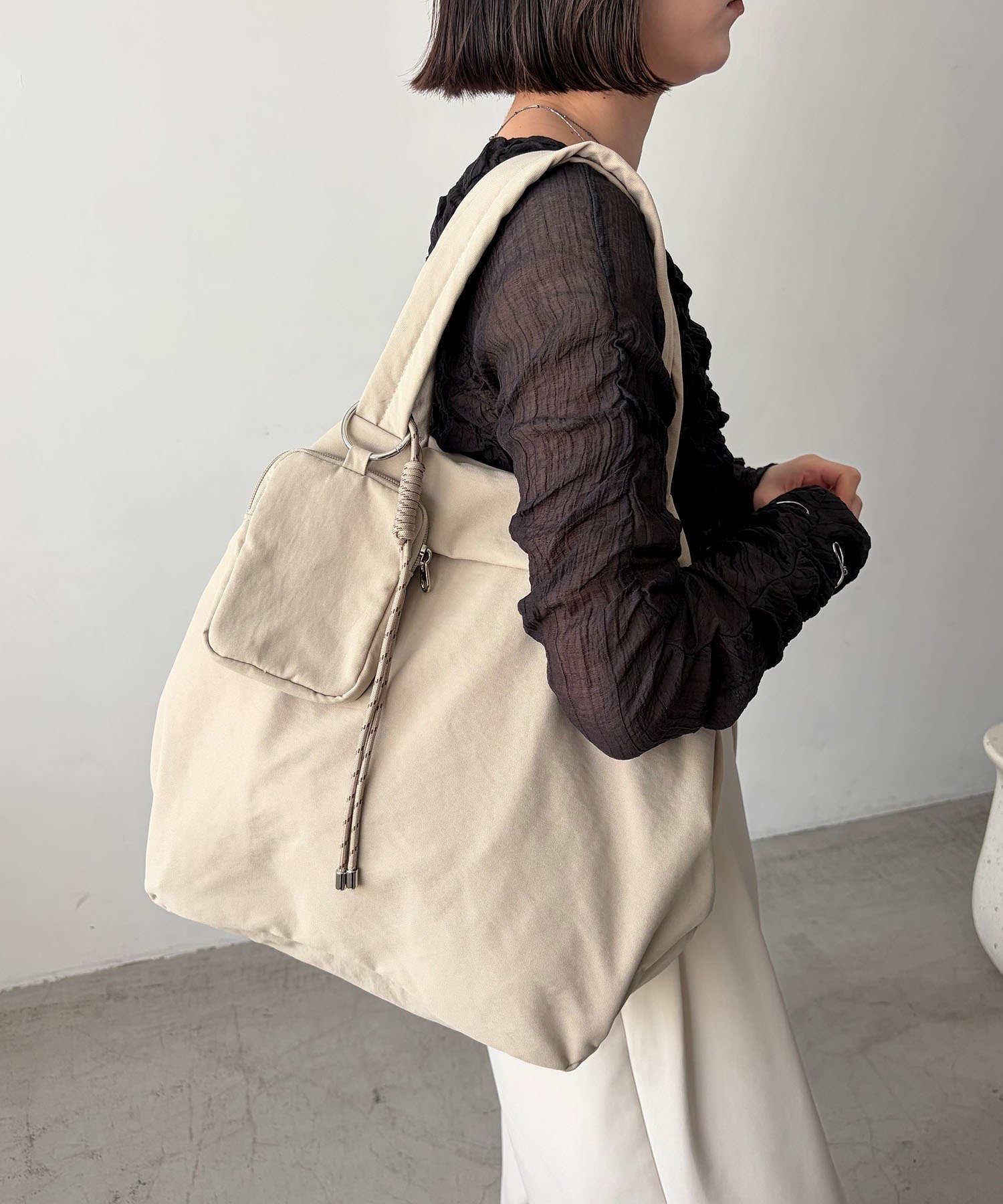 CAPRICIEUX LE'MAGE 【機能性◎/ママBAGにも】ユーティリティトートBAG カプリシュ　レマージュ バッグ トートバッグ ブラック ベージュ【送料無料】