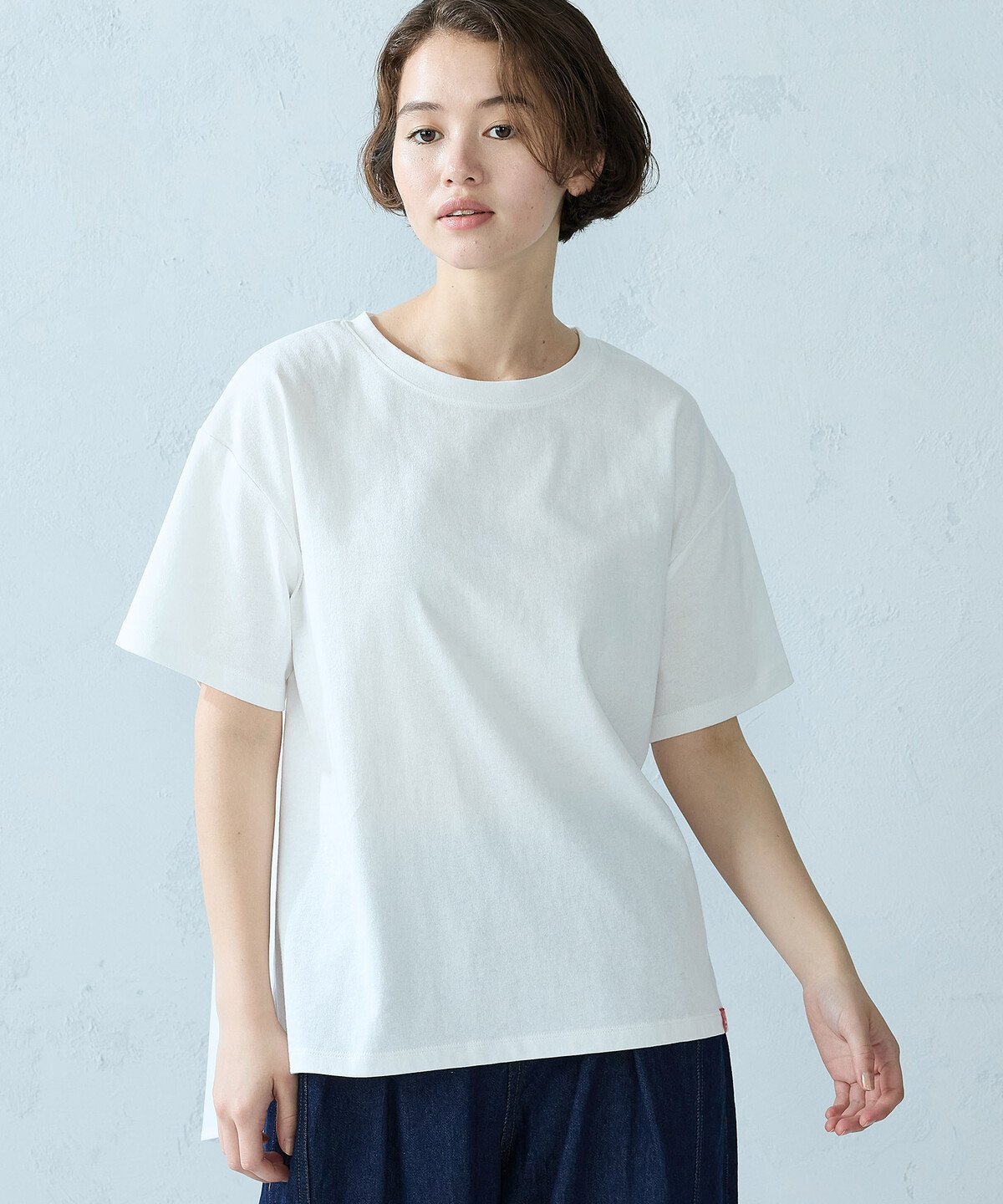 ONIGIRI バックフレア Tシャツ コムサイズム トップス カットソー・Tシャツ ブルー グリーン グレー ホワイト