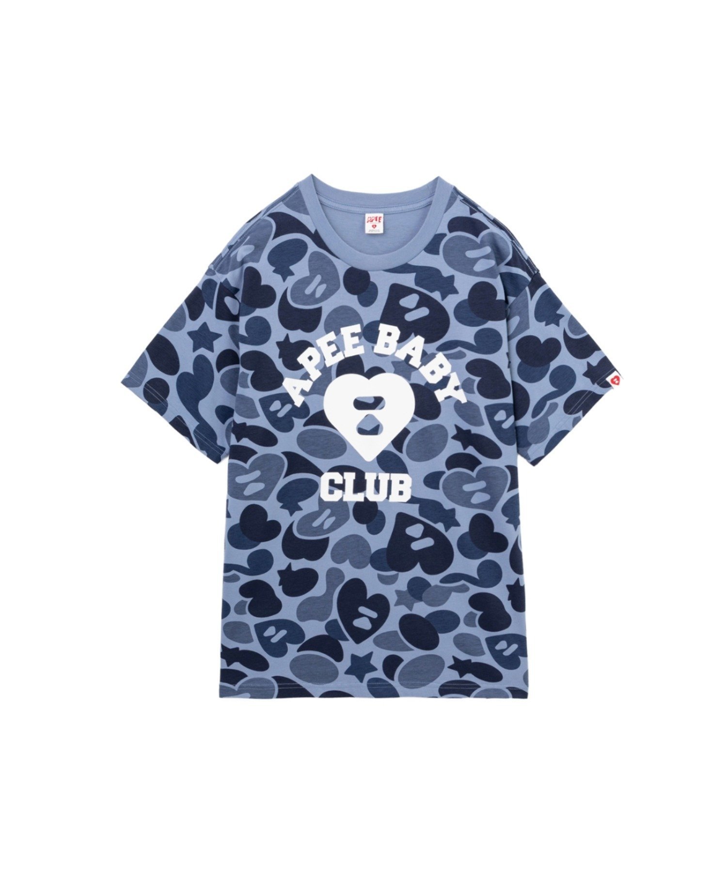 A BATHING APE APEE PATTERN PRINTED TEE #4 ア ベイシング エイプ トップス カットソー・Tシャツ ピンク ブルー【送料無料】