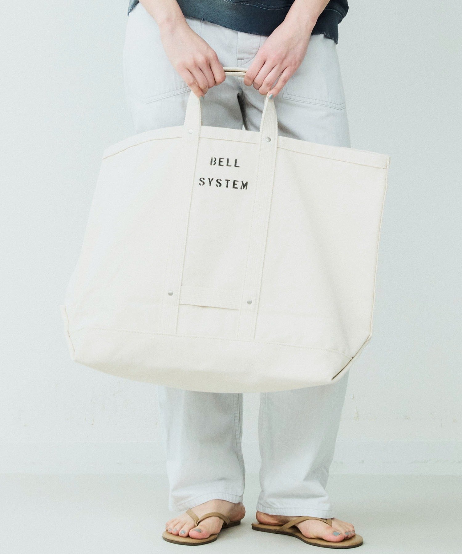 Johnbull Private labo 【BELL SYSTEM】キャンバスツールバッグLショート ジョンブルプライベートラボ バッグ トートバッグ ブラック ベージュ