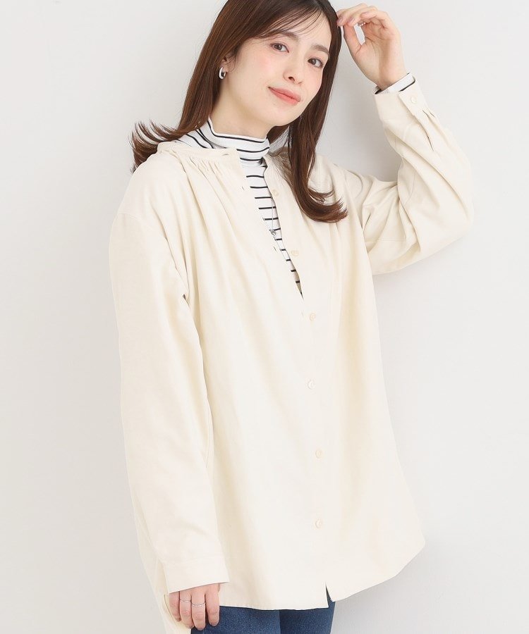 【SALE／10%OFF】SHOO・LA・RUE 【洗濯機可/S-LL】滑らかなタッチが心地よい マイクロコールチュニック..