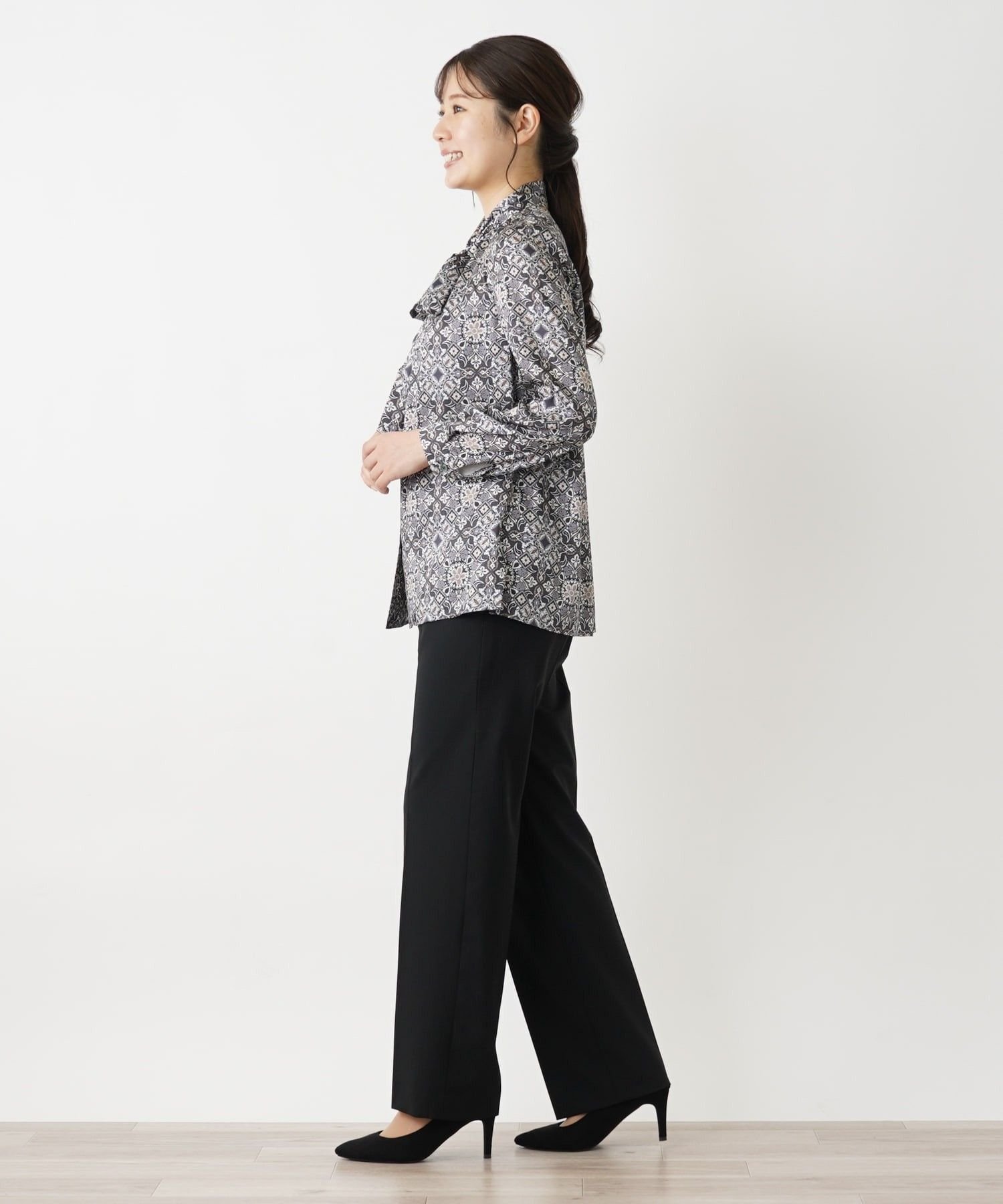 Leilian ブラウス【ROCHAS Premiere】【RATTI】 レリアン トップス シャツ・ブラウス グレー