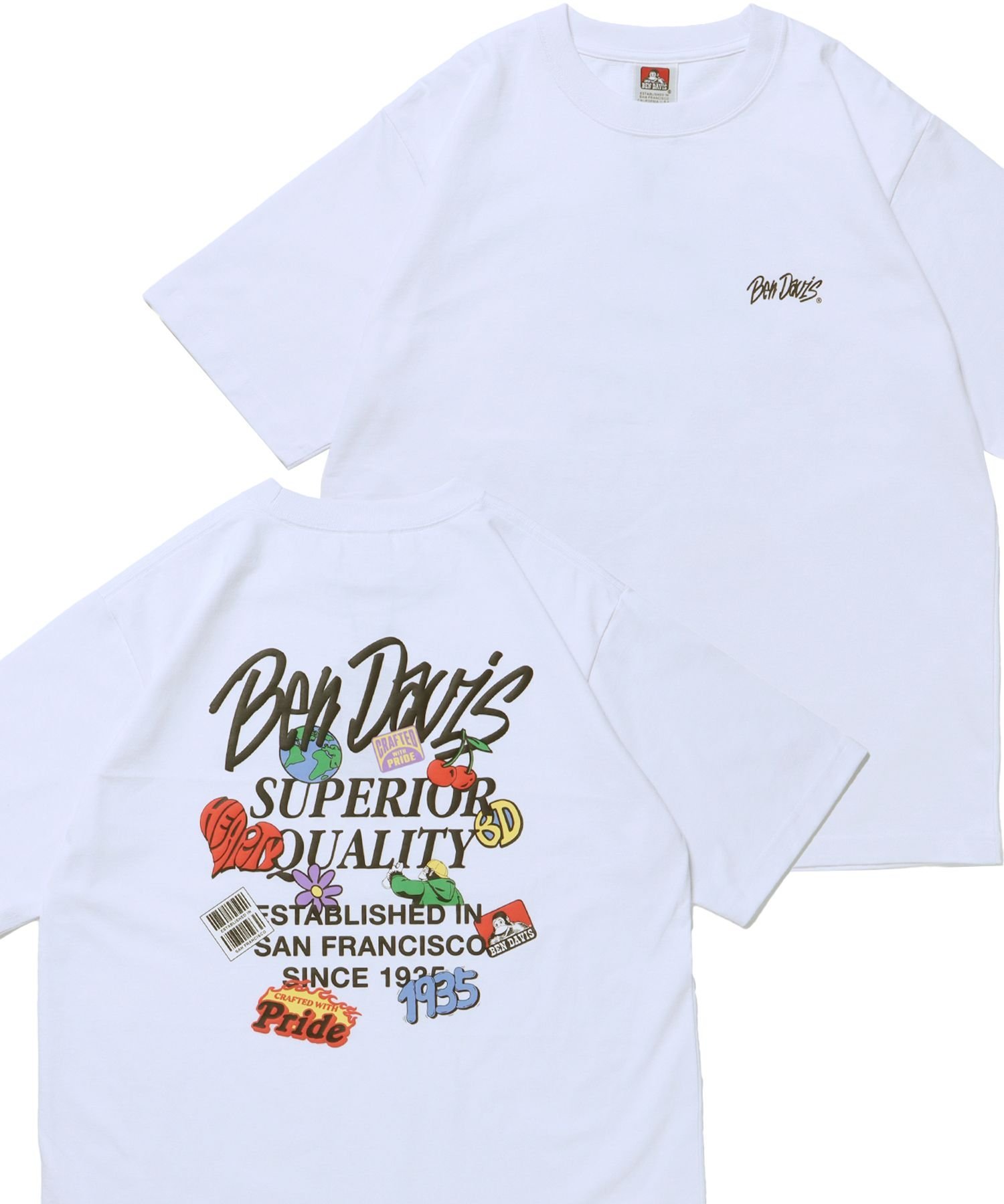 BEN DAVIS / WHITE LABEL 【BEN DAVIS(ベンデイビス)】GRATEFULTEE / Tシャツ クルーネック ワンポイント シンプル ユニセックス ナバル トップス カットソー・Tシャツ ホワイト ブラック ブルー ピンク【送料無料】