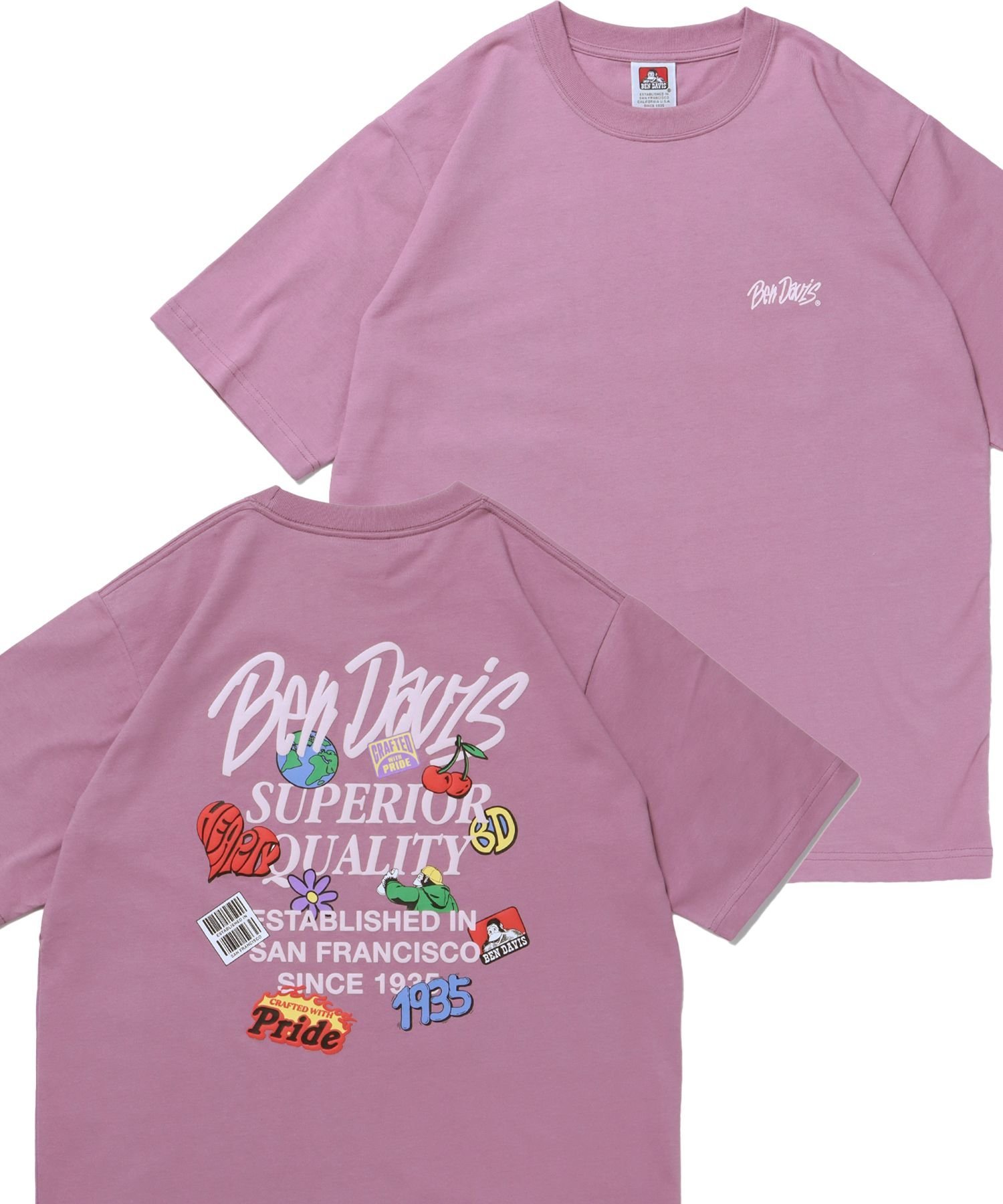 BEN DAVIS / WHITE LABEL 【BEN DAVIS(ベンデイビス)】GRATEFULTEE / Tシャツ クルーネック ワンポイント シンプル ユニセックス ナバル トップス カットソー・Tシャツ ホワイト ブラック ブルー ピンク【送料無料】