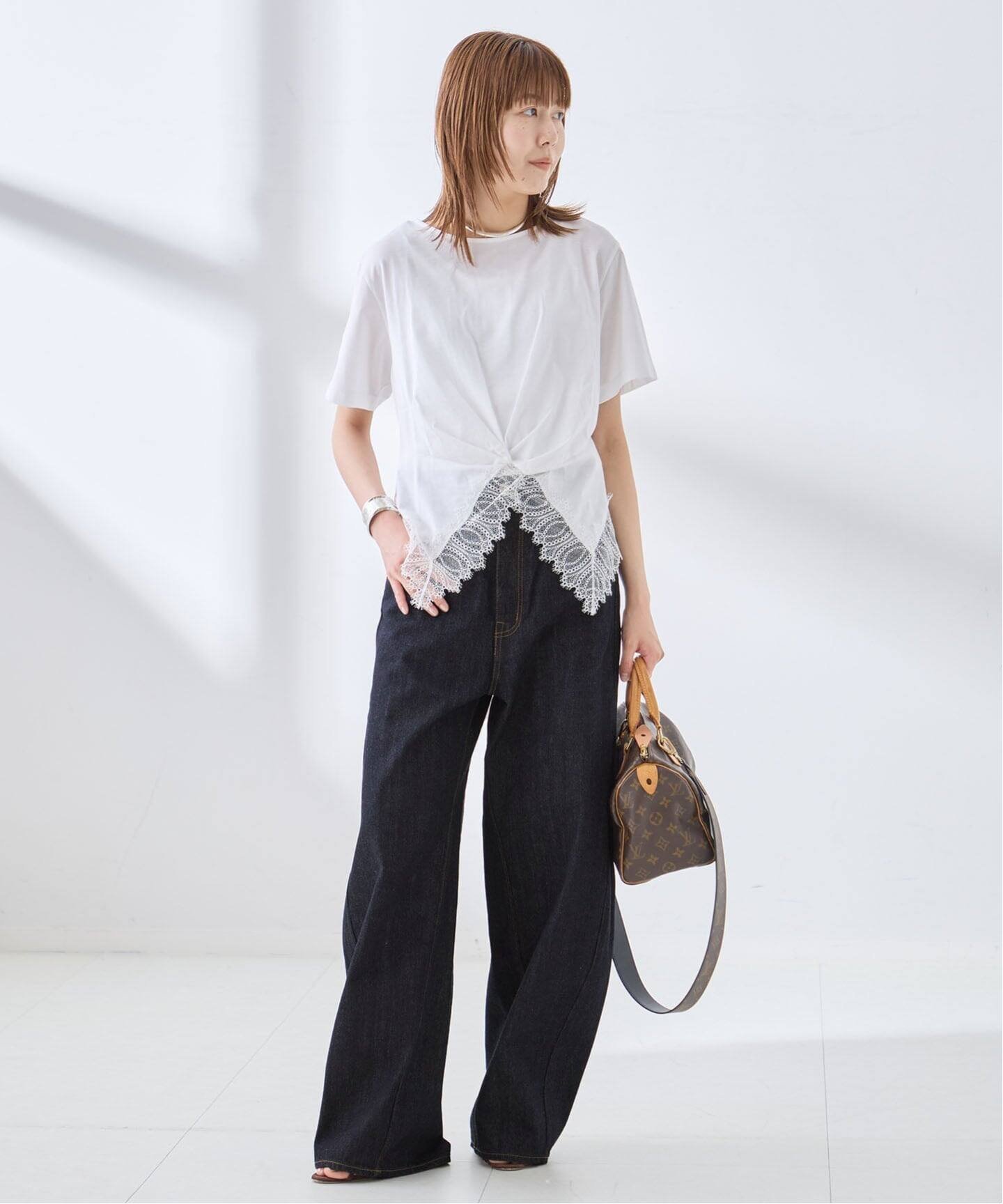 JOURNAL STANDARD L'ESSAGE バレルワイドデニムパンツ ジャーナルスタンダード レサージュ パンツ ジーンズ・デニムパンツ ブルー ネイビー