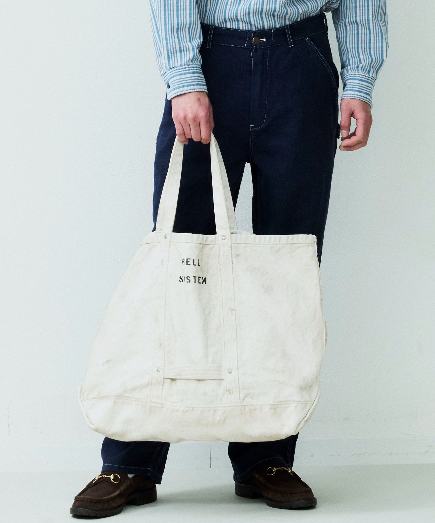 Johnbull Private labo 【BELL SYSTEM】キャンバスツールバッグLロング ジョンブルプライベートラボ バッグ トートバッグ ベージュ