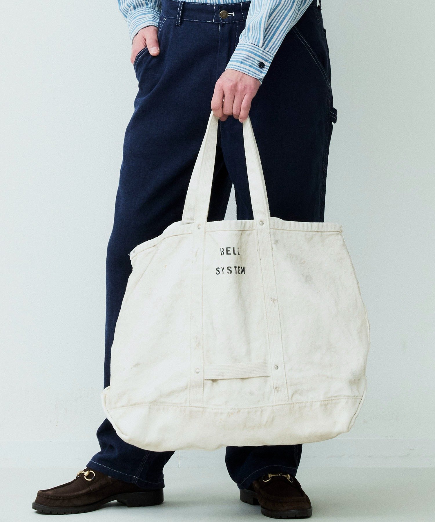 Johnbull Private labo 【BELL SYSTEM】キャンバスツールバッグLロング ジョンブルプライベートラボ バッグ トートバッグ ベージュ