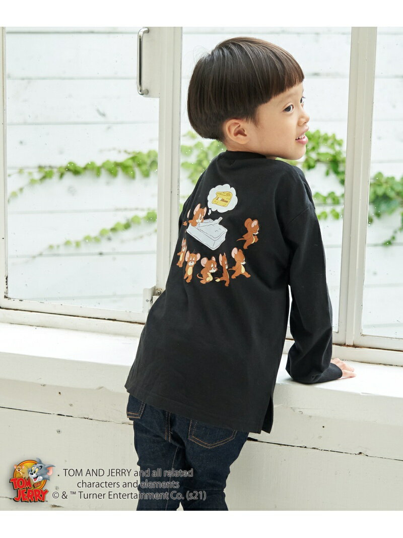 【SALE／30%OFF】ROPE' PICNIC 【KIDS】【TOM and JERRY】ロングTシャツ ロペピクニック トップス カットソー・Tシャツ ホワイト ブラックのサムネイル