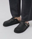 【SALE／50%OFF】NANO universe hobo/別注 SLIP ON CLOG SANDALS NUBUCK ナノユニバース シューズ・靴 サンダル ブラック【送料無料】