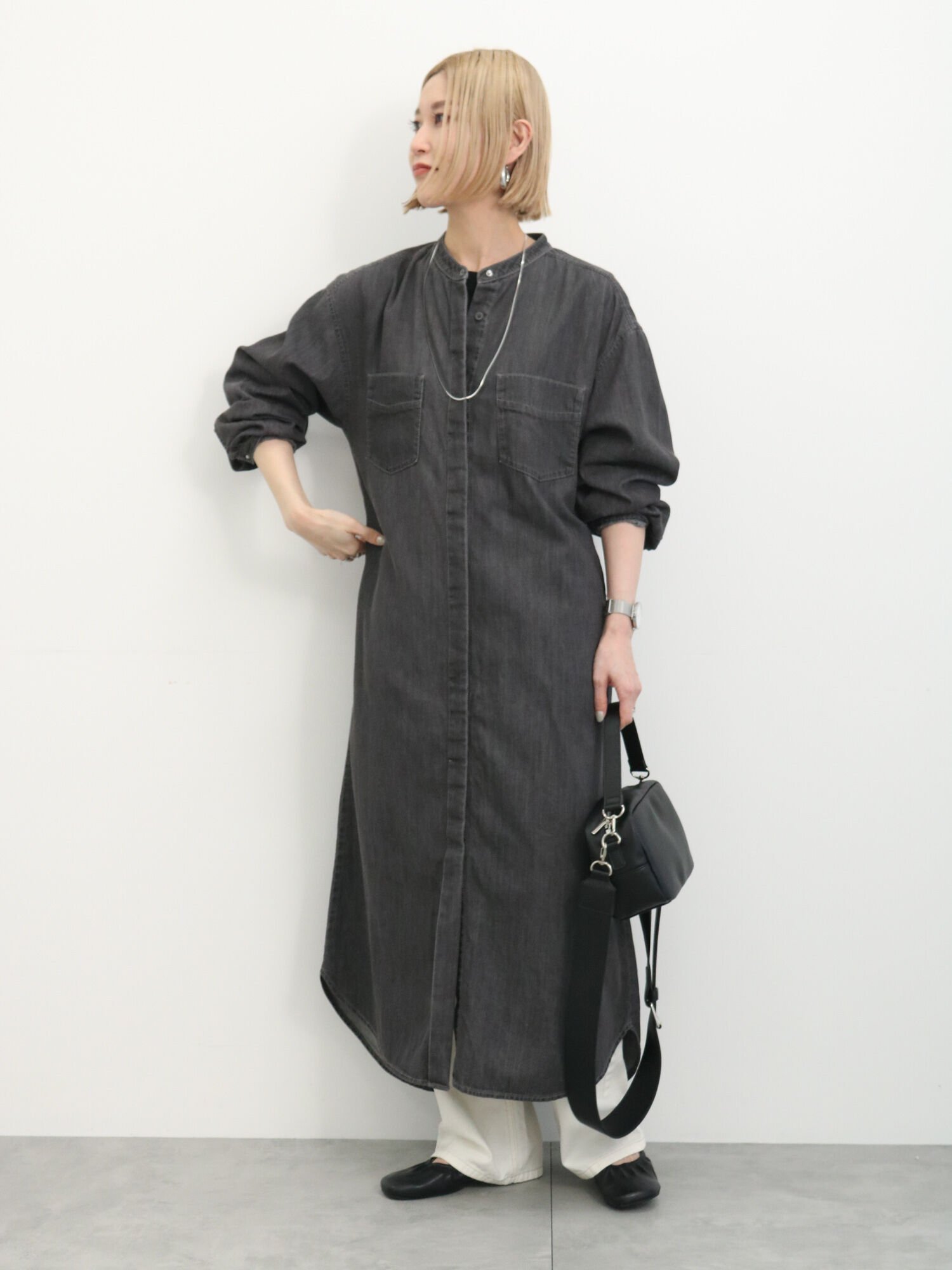 サマンサモスモス 服 レディース 【SALE／56%OFF】Samansa Mos2 blue 【ECO DENIM】シャツワンピース サマンサモスモス ワンピース・ドレス ワンピース グレー ホワイト ブルー