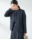 【SALE/30%OFF】a.v.v 【洗える/イージーケア/毛玉になりにくい/ストレッチ/吸水速乾】ツイード調ノーカラージャケット アー・ヴェ・ヴェ ジャケッ...