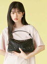 LILY BROWN [L.B CANDY STOCKLBロゴスタッズショルダーバッグ リリーブラウン バッグ ショルダーバッグ ブラック【送料無料】