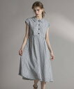 Maglie par ef-de 《WEB限定》シアーチェックワンピース マーリエ ル カセット ワンピース・ドレス シャツワンピース ネイビー ピンク ブラッ...