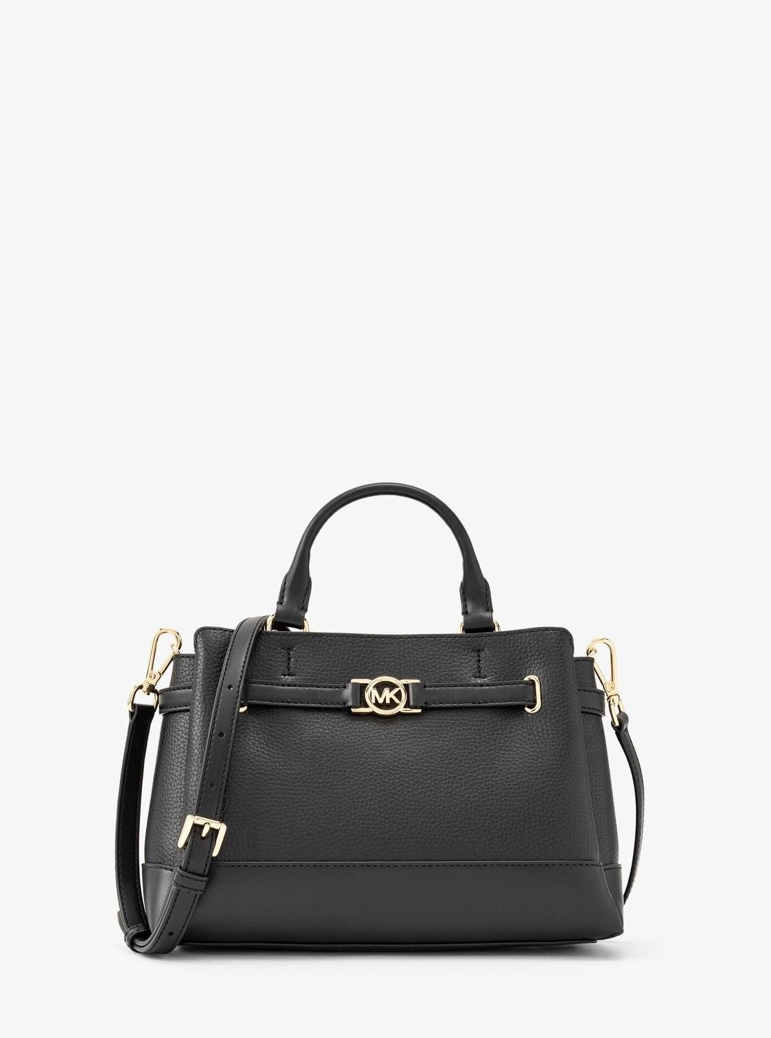 【SALE／80%OFF】MICHAEL KORS REED センタージップ ベルテッド サッチェル スモール マイケルコース マイケル・コース バッグ ハンドバッグ ブラック【送料無料】のサムネイル