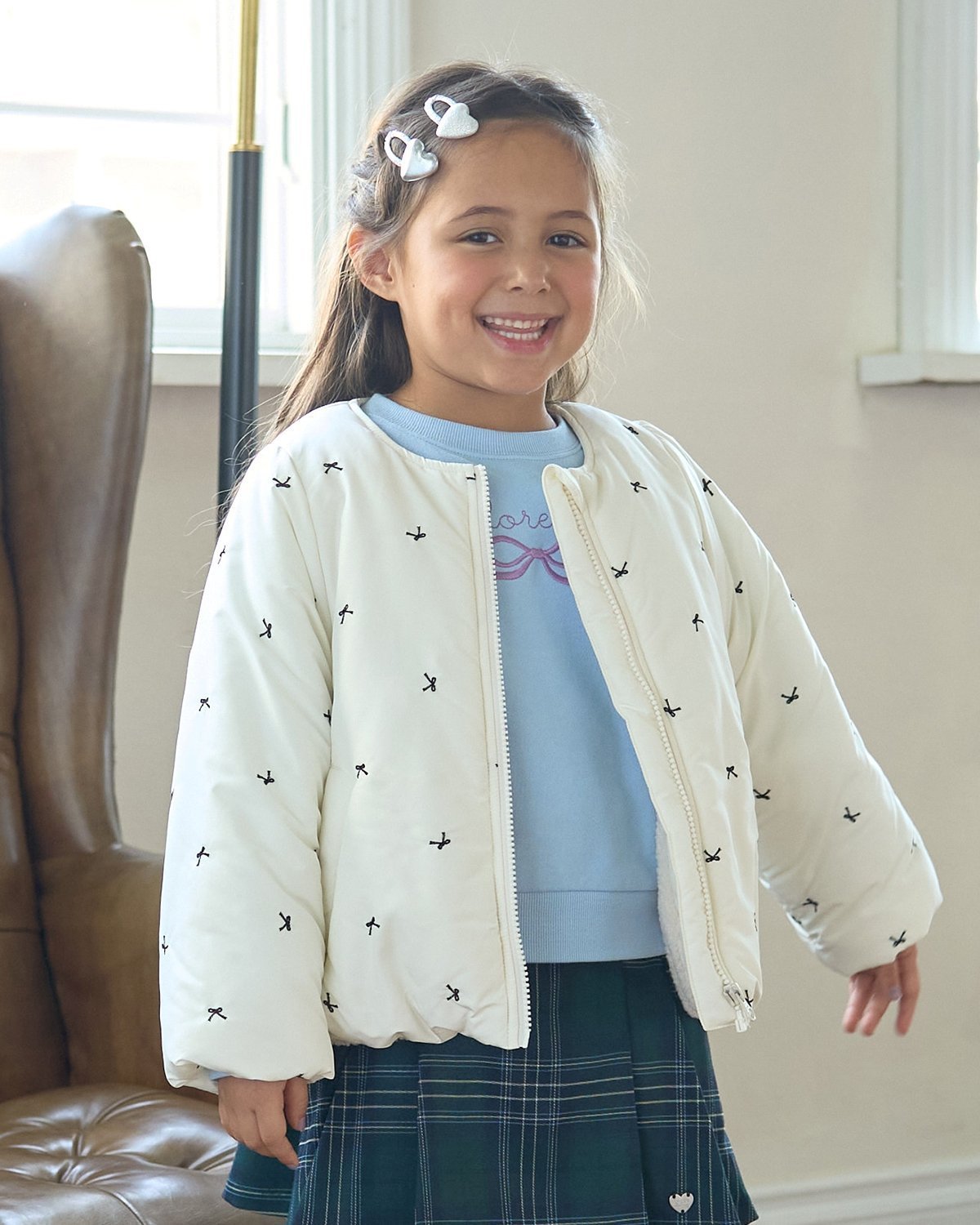 Lycee mine アソート総刺しゅうノーカラーブルゾン ナルミヤオンライン ジャケット・アウター ブルゾン・ジャンパー グレー ピンク パープル ホワイト