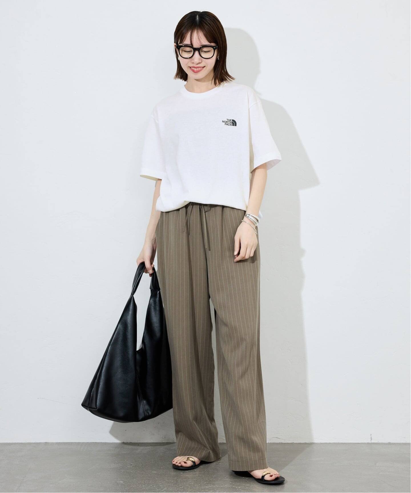 SLOBE IENA 《追加》THE NORTH FACE/ノースフェイス Bandana Square Logo Tee NT32446 スローブ イエナ トップス カットソー・Tシャツ ネイビー ホワイト