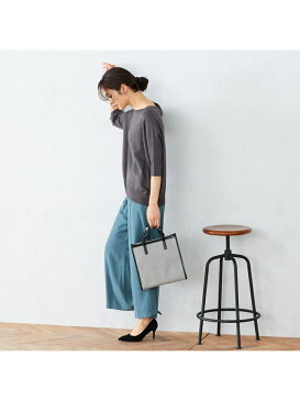 【SALE/50%OFF】MONO COMME CA スクエアトートバッグ コムサイズム バッグ トートバッグ グレー ベージュ