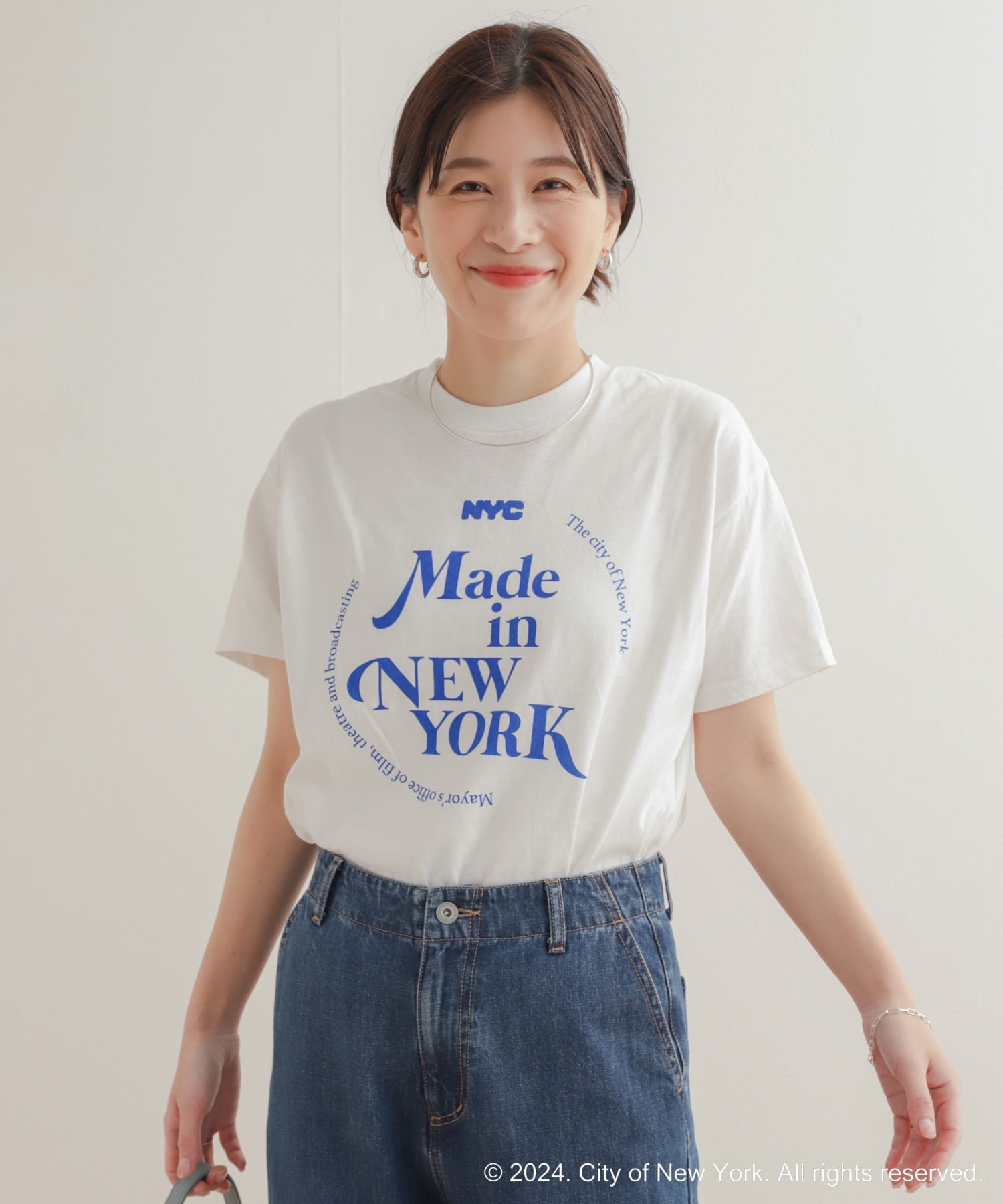 アーバンリサーチ トップス レディース URBAN RESEARCH DOORS GOOD ROCK SPEED NYCTEE2 アーバンリサーチドアーズ トップス カットソー・Tシャツ ホワイト ブルー【送料無料】