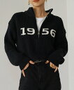 【SALE/68%OFF】Mela NUMBERING HALF ZIP KNIT イチキュウキュウサン トップス ニット ネイビー グレー ホワイト グリーン...