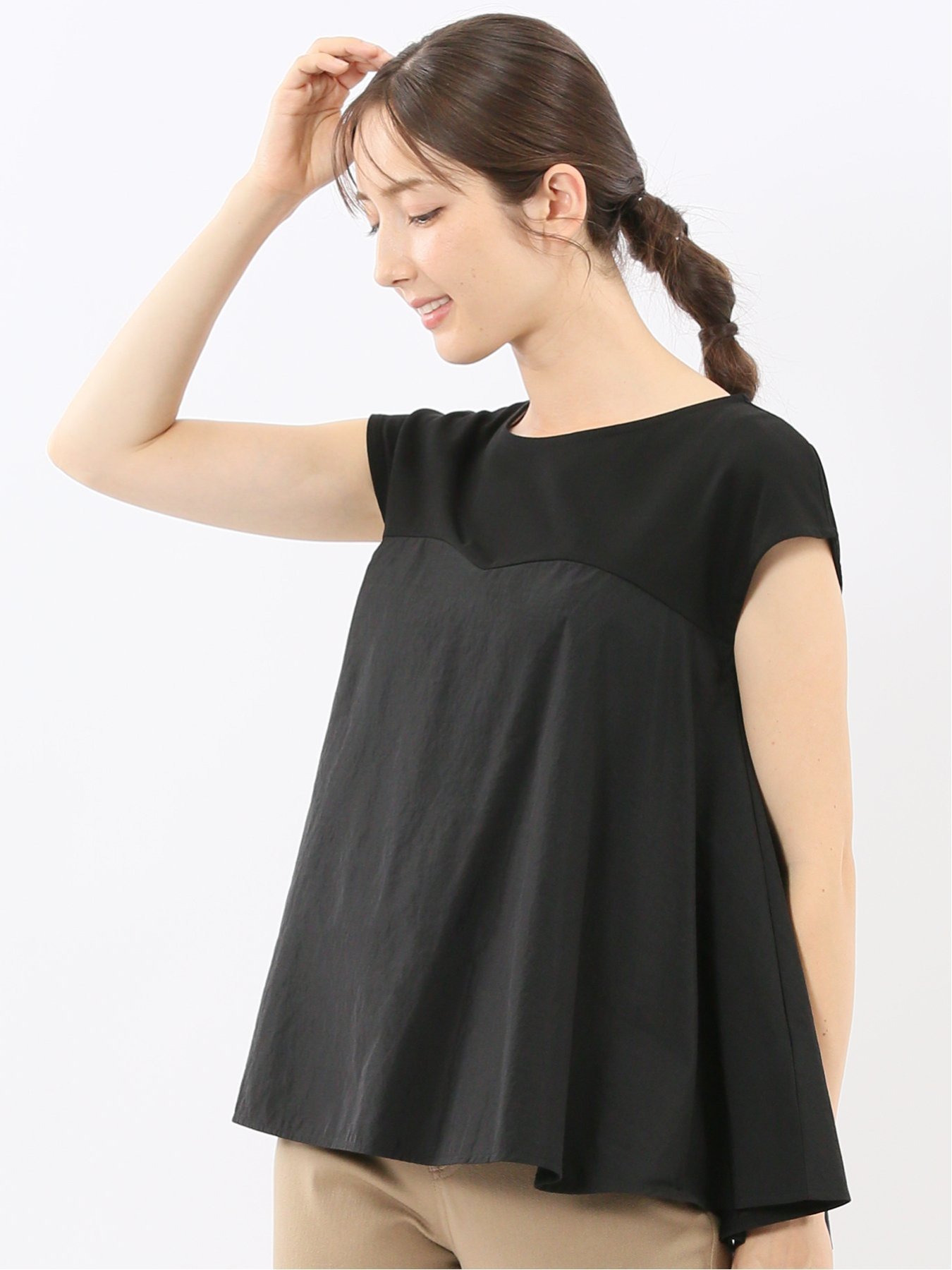 【SALE／10%OFF】m.f.editorial ビスチェ風切替 ペプラムプルオーバー タカキュー トップス カットソー..