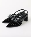 【SALE/5%OFF】one after another NICE CLAUP リボン付きポインテッドストラップシューズ ワンアフターアナザー ナイスクラップ シューズ・靴 その他のシューズ・靴 ブラック【送料無料】